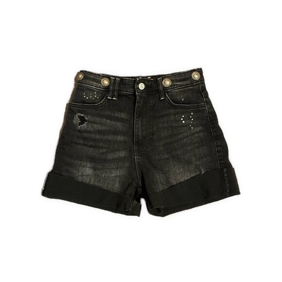 Guess Women’s Black High Rise Waist Shorts 25 - Picture 1 of 6